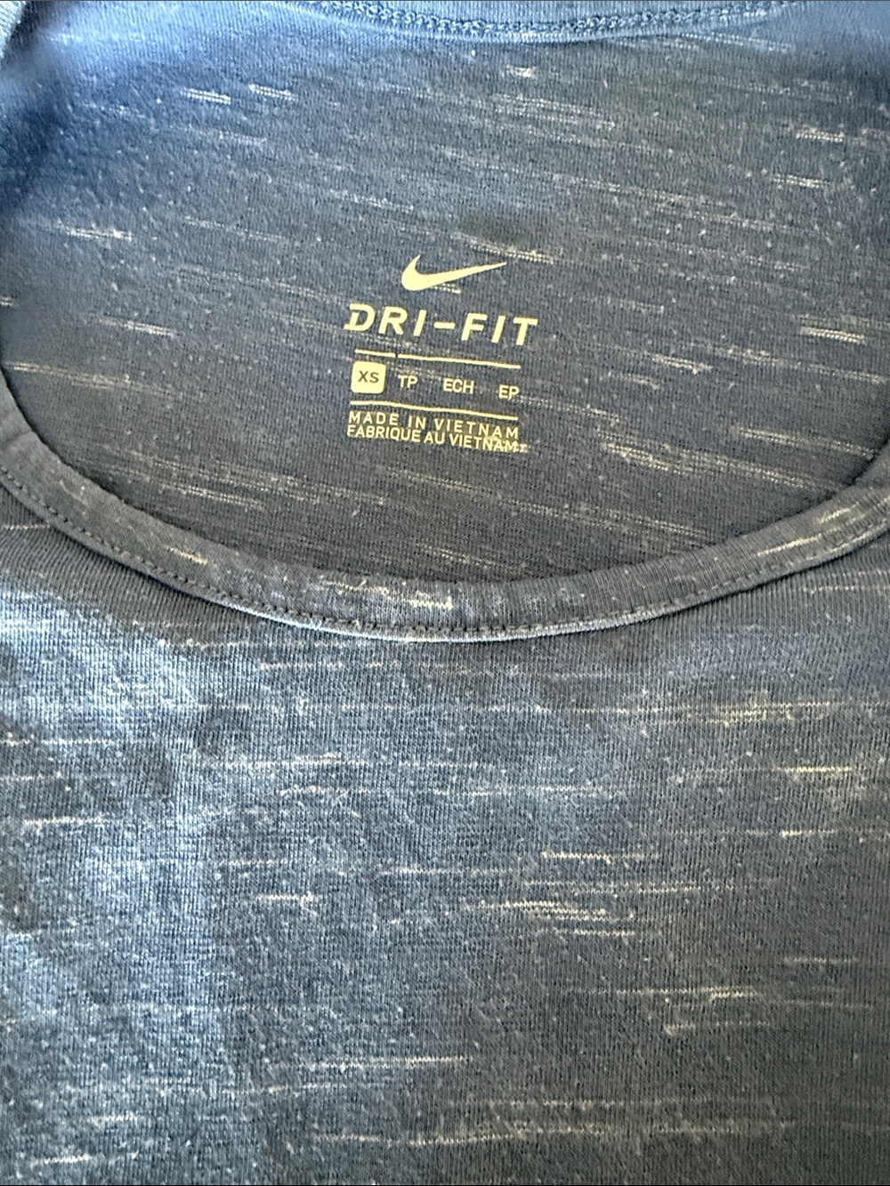 Nike Dri-FIT Short Sleeve Heathered Dark Gray Tee - Picture 3 of 4